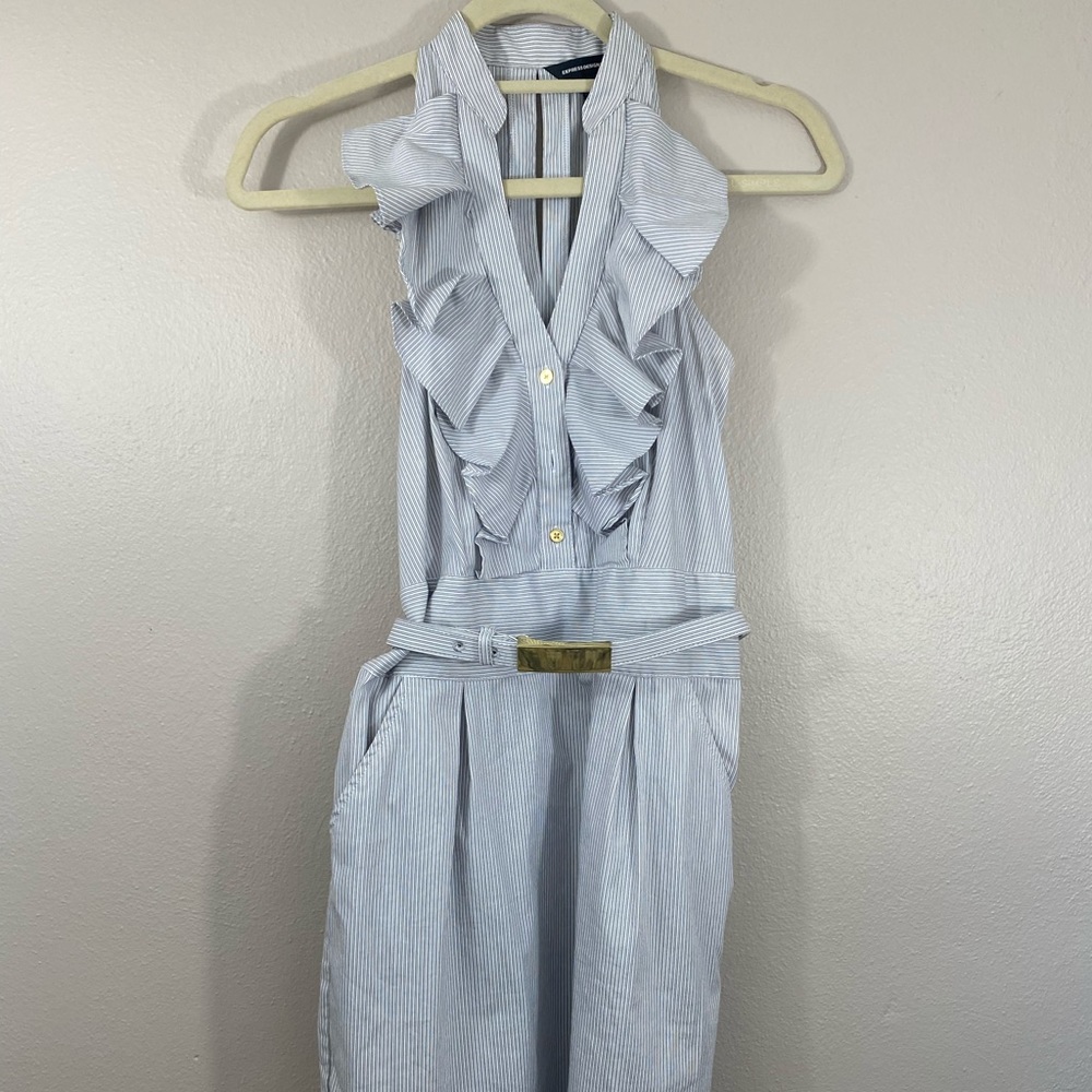 EXPRESS pinstripe belted  dress size 4